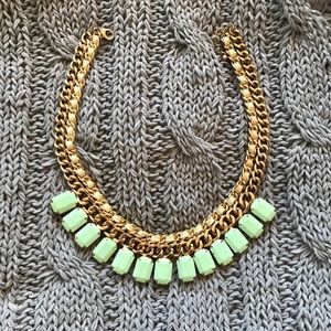 Mint and Gold Statement Necklace